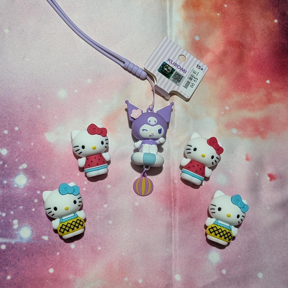Kuromi and Hello Kitty Figures